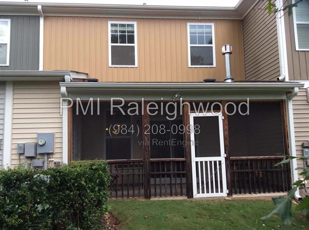 Spacious 3BR Townhome for Rent in Silver Lake Bluffs | Screened Porch, Fresh Paint and New Carpet, Pool, Lake, Fireplace & Convenient Raleigh Location property image