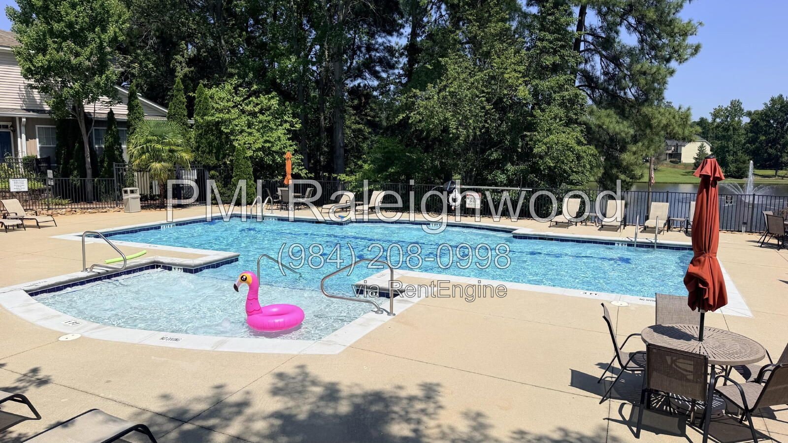 Spacious 3BR Townhome for Rent in Silver Lake Bluffs | Screened Porch, Fresh Paint and New Carpet, Pool, Lake, Fireplace & Convenient Raleigh Location property image