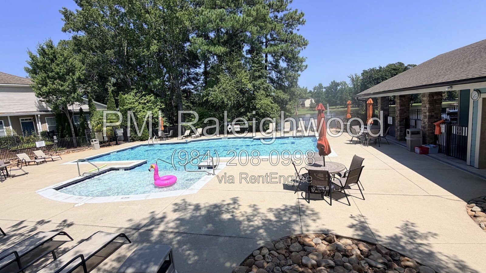 Spacious 3BR Townhome for Rent in Silver Lake Bluffs | Screened Porch, Fresh Paint and New Carpet, Pool, Lake, Fireplace & Convenient Raleigh Location property image