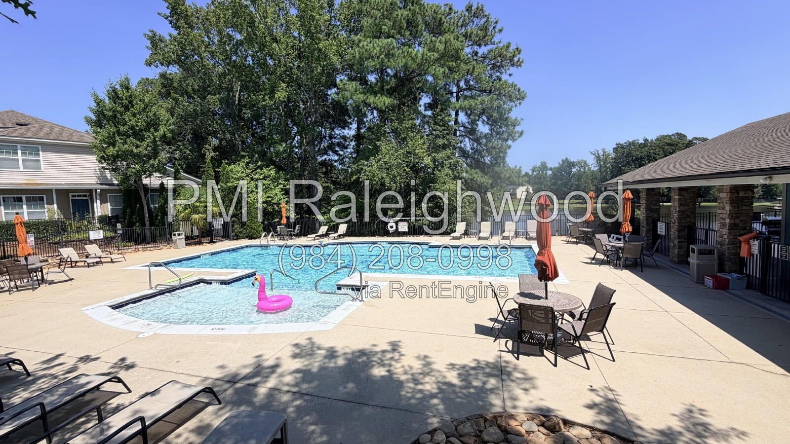 Spacious 3BR Townhome for Rent in Silver Lake Bluffs | Screened Porch, Fresh Paint and New Carpet, Pool, Lake, Fireplace & Convenient Raleigh Location property image