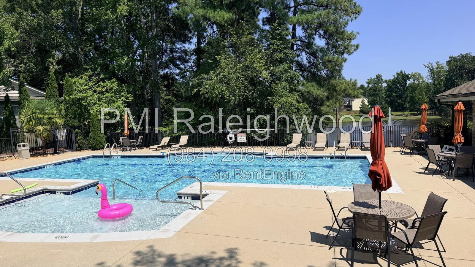 Spacious 3BR Townhome for Rent in Silver Lake Bluffs | Screened Porch, Fresh Paint and New Carpet, Pool, Lake, Fireplace & Convenient Raleigh Location property image
